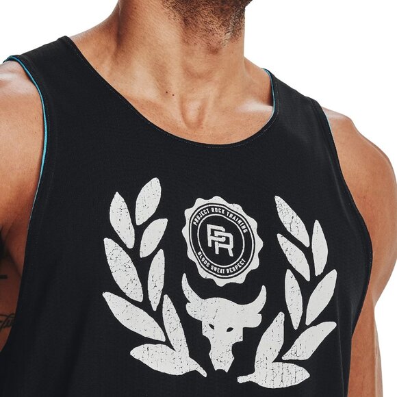 $55 UNDER ARMOUR PROJECT ROCK REVERSIBLE MESH TANK 1377442-433 GLACIER BLUE S - Picture 5 of 10
